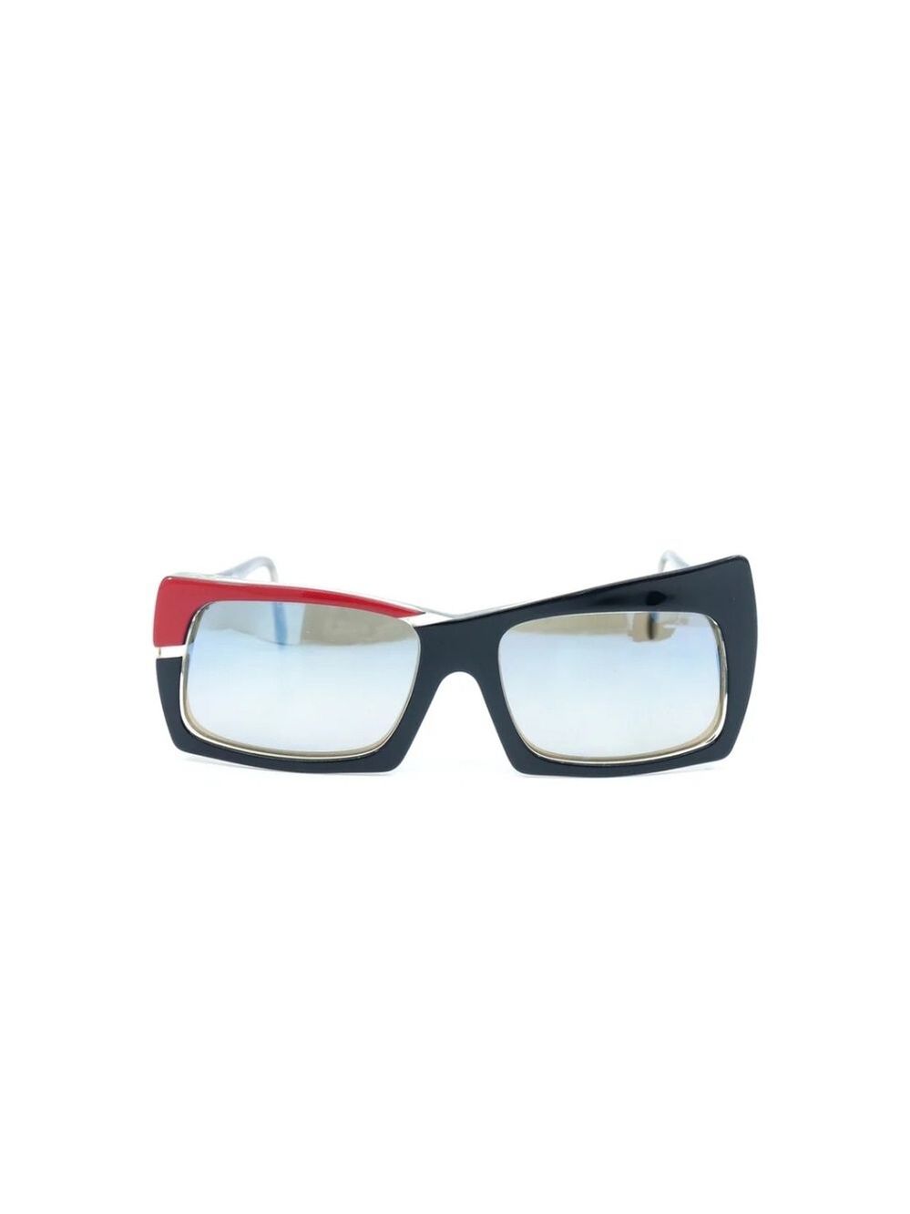 Ultra Graffitis France rectangular sunglasses Avante garde Black And Red 1980